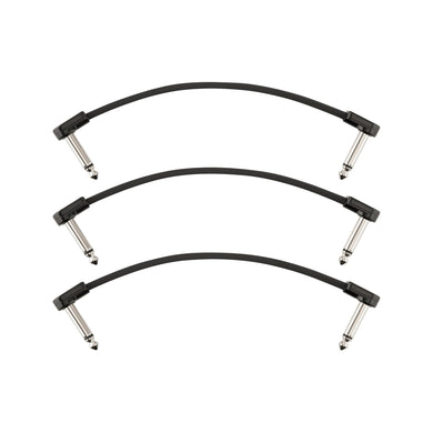 Fender Blockchain 6inch Patch Cable Kit, Right Angle to Right Angle, 3-Pack