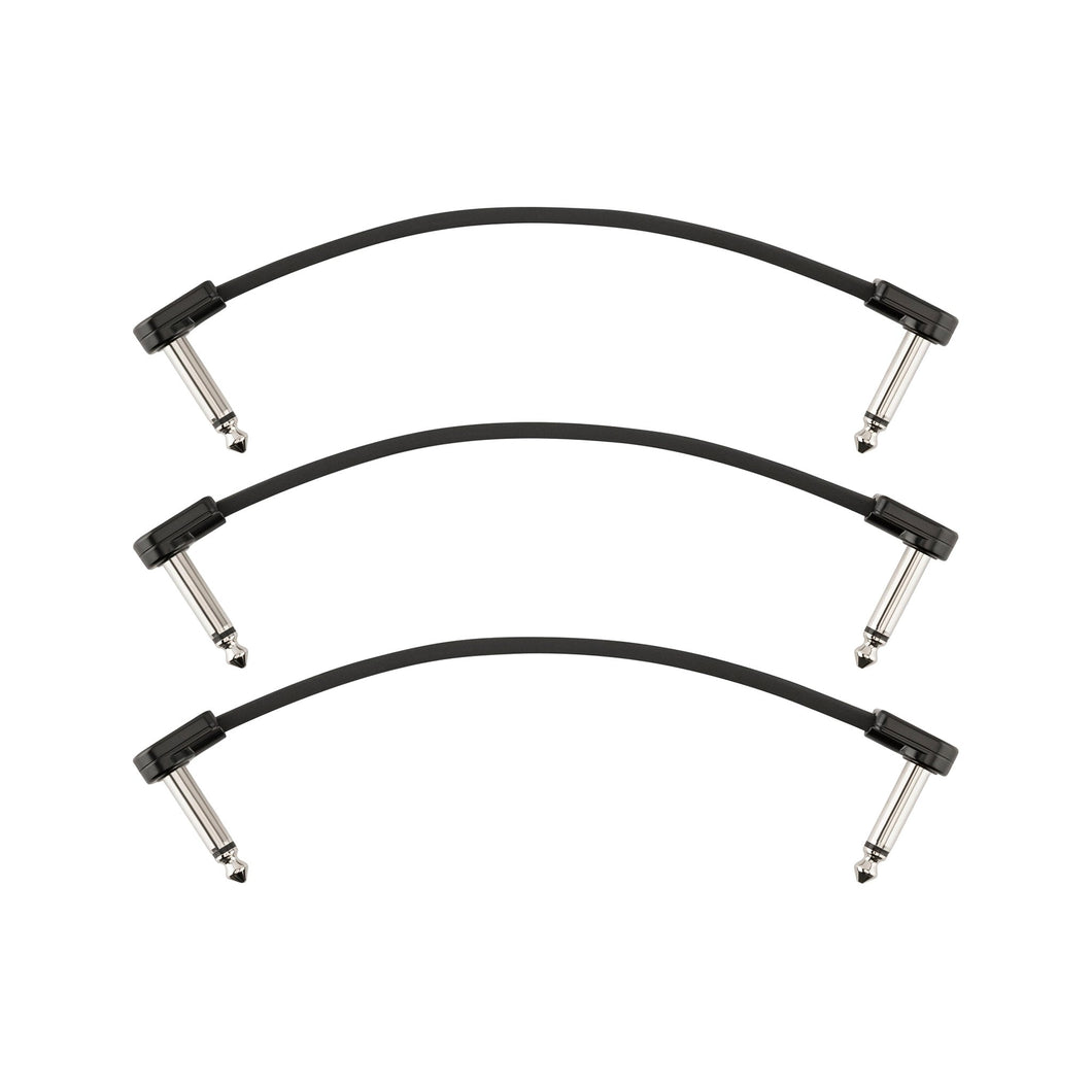 Fender Blockchain 6inch Patch Cable Kit, Right Angle to Right Angle, 3-Pack