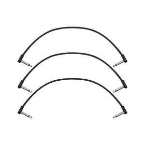 Fender Blockchain 12inch Patch Cable Kit, Right Angle to Right Angle, 3-Pack