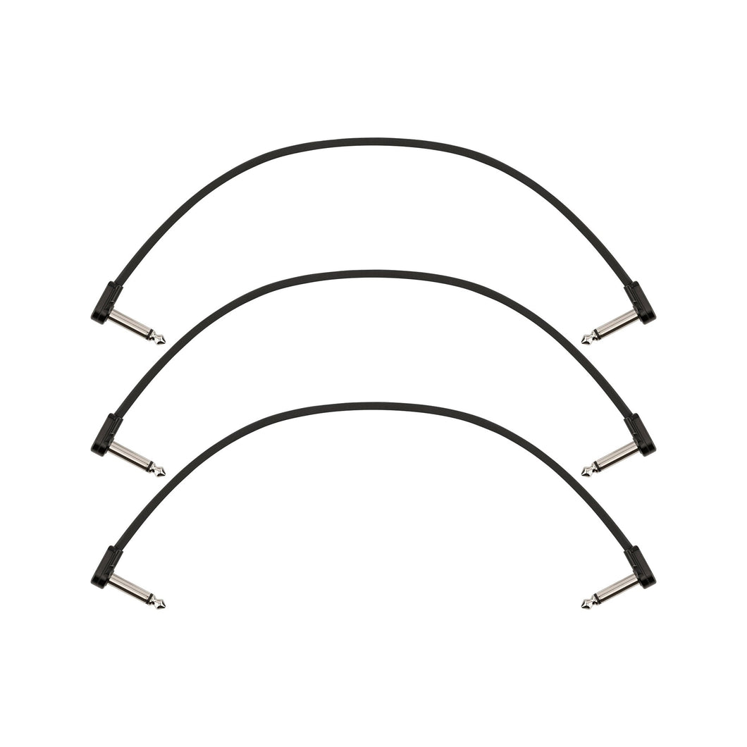 Fender Blockchain 12inch Patch Cable Kit, Right Angle to Right Angle, 3-Pack