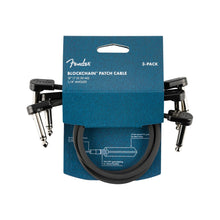 Fender Blockchain 12inch Patch Cable Kit, Right Angle to Right Angle, 3-Pack