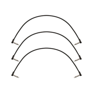 Fender Blockchain 16inch Patch Cable Kit, Right Angle to Right Angle, 3-Pack