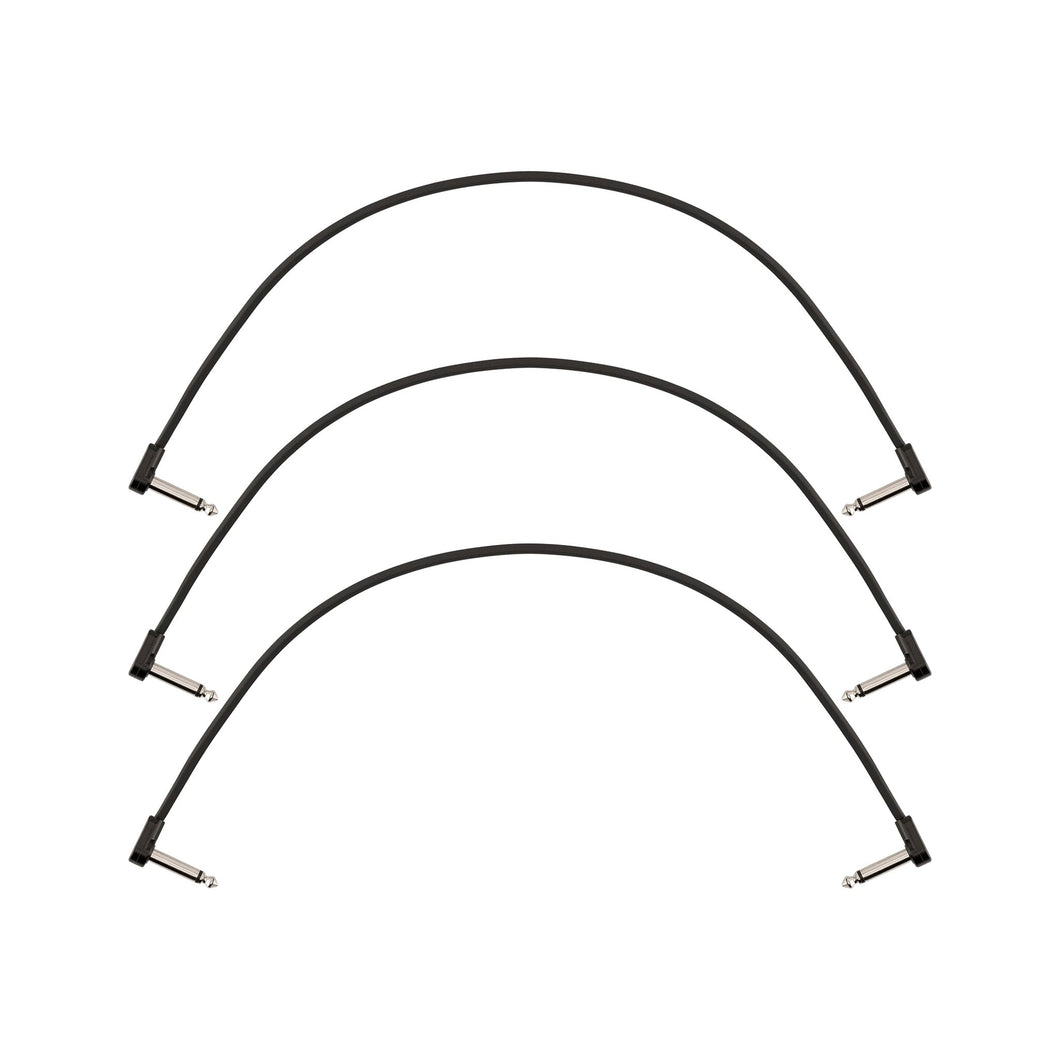 Fender Blockchain 16inch Patch Cable Kit, Right Angle to Right Angle, 3-Pack