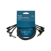 Fender Blockchain 16inch Patch Cable Kit, Right Angle to Right Angle, 3-Pack