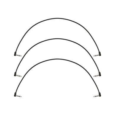 Fender Blockchain 24inch Patch Cable Kit, Right Angle to Right Angle, 3-Pack