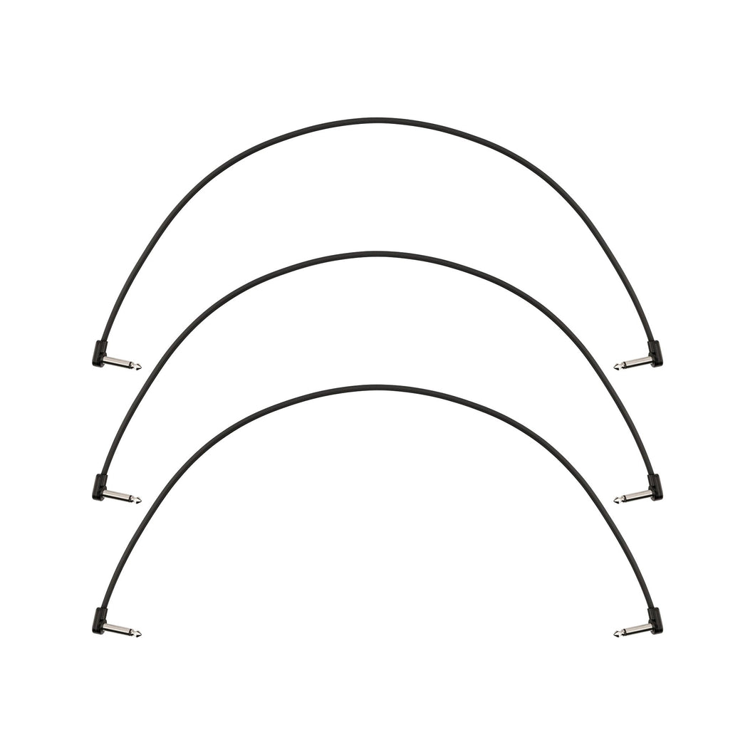 Fender Blockchain 24inch Patch Cable Kit, Right Angle to Right Angle, 3-Pack