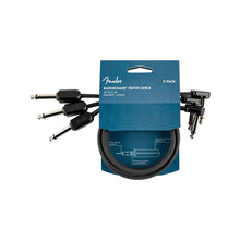 Fender Blockchain 24inch Patch Cable Kit, Straight to Right Angle, 3-Pack
