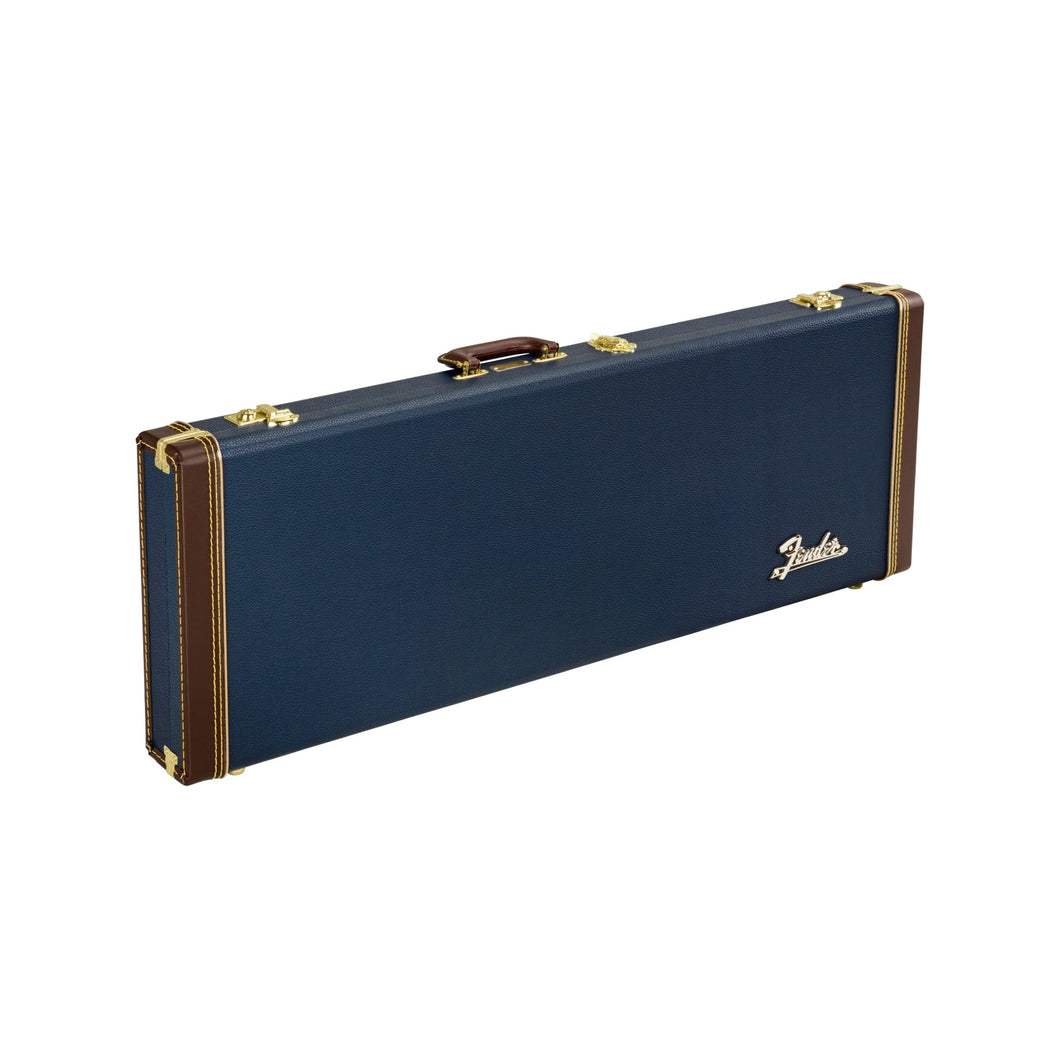 Fender Classic Series Wood Case for Stratocaster/Telecaster Guitars, Navy Blue
