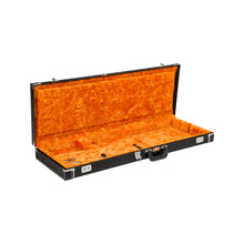 Fender Waylon Jennings Stratocaster/Telecaster Case, Black Tooled Leather