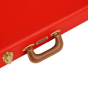 Fender Classic Series Stratocaster/Telecaster Guitar Wood Case, Fiesta Red