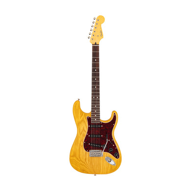 [PREORDER] Fender MIJ Limited Stratocaster Electric Guitar, RW FB, Raw Ash Vintage Natural