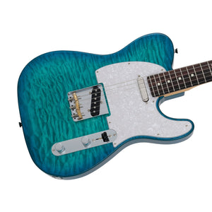 [PREORDER] Fender Japan Hybrid II Telecaster Electric Guitar w/Quilt Maple Top, RW FB, Aquamarine