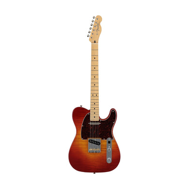 [PREORDER] Fender Japan Hybrid II Telecaster Electric Guitar, Maple FB, Flame Sunset Orange Transparent