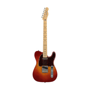 [PREORDER] Fender Japan Hybrid II Telecaster Electric Guitar, Maple FB, Flame Sunset Orange Transparent