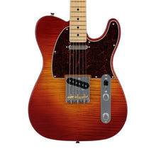 [PREORDER] Fender Japan Hybrid II Telecaster Electric Guitar, Maple FB, Flame Sunset Orange Transparent