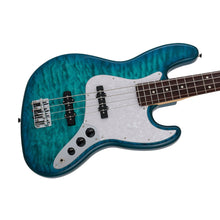 [PREORDER] Fender Japan Hybrid II Jazz Bass Guitar w/Quilt Maple Top, RW FB, Aquamarine