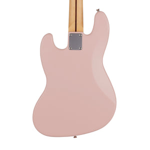 [PREORDER] Fender Japan Junior Collection Jazz Bass Guitar, Maple FB, Satin Shell Pink