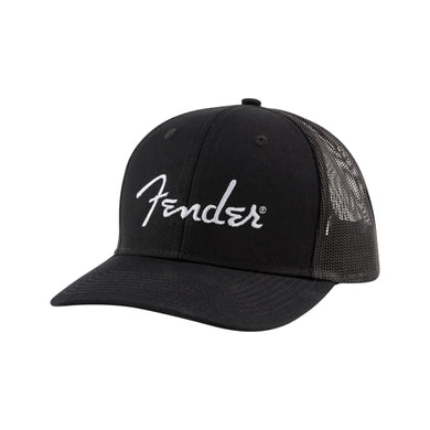 Fender Silver Logo Snapback Hat, Black