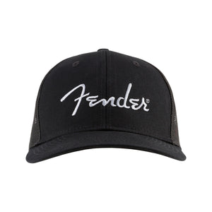 Fender Silver Logo Snapback Hat, Black