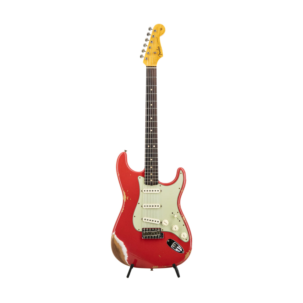 [PREORDER] Fender Custom Shop Limited 1963 Stratocaster Heavy Relic Electric Guitar, RW FB, Aged Fiesta Red