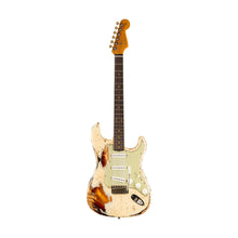 [PREORDER] Fender Custom Shop 1961 Stratocaster Super Heavy Relic Guitar, Aged Vintage White/3-Tone Sunburst