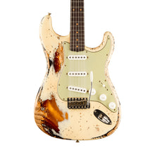 [PREORDER] Fender Custom Shop 1961 Stratocaster Super Heavy Relic Guitar, Aged Vintage White/3-Tone Sunburst