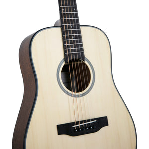 Harmony Foundation Series Terra ST Petite Dreadnought Acoustic Guitar w/Bag, Natural Satin