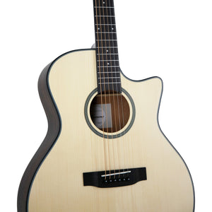 Harmony Foundation Series Terra ST GA Cutaway Acoustic Guitar, Natural Satin