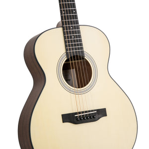 Harmony Foundation Series e-Terra Petite OM Acoustic Guitar w/Bag, Natural Satin