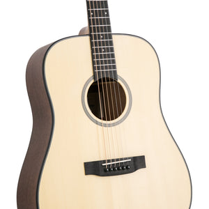 Harmony Foundation Series e-Terra ST Dreadnought Acoustic Guitar, Natural Satin