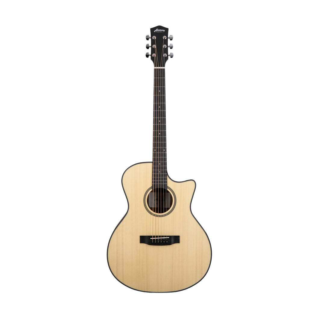 Harmony Foundation Series e-Terra ST GA Cutaway Acoustic Guitar, Natural Satin