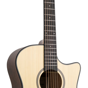 Harmony Foundation Series e-Terra ST GA Cutaway Acoustic Guitar, Natural Satin