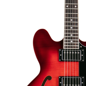 Heritage Ascent+ Collection H-535 Electric Guitar, Scarlet Red Burst