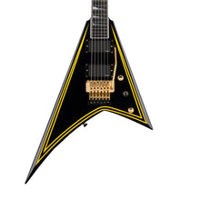 [PREORDER] Jackson MJ Series Rhoads RR24 MG Electric Guitar, Ebony FB, Black/Yellow Pinstripes