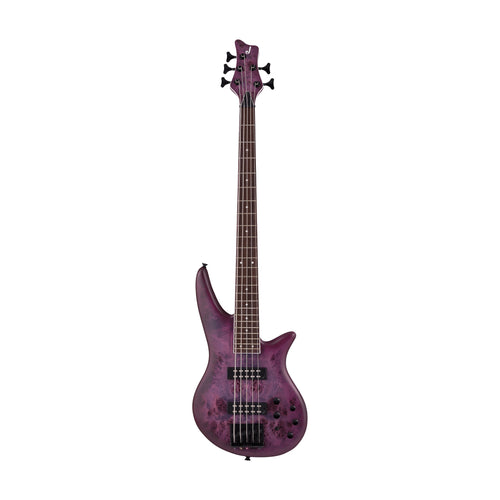 [PREORDER] Jackson X Series Spectra Bass SBXP V Electric Guitar, Laurel FB, Transparent Purple Burst