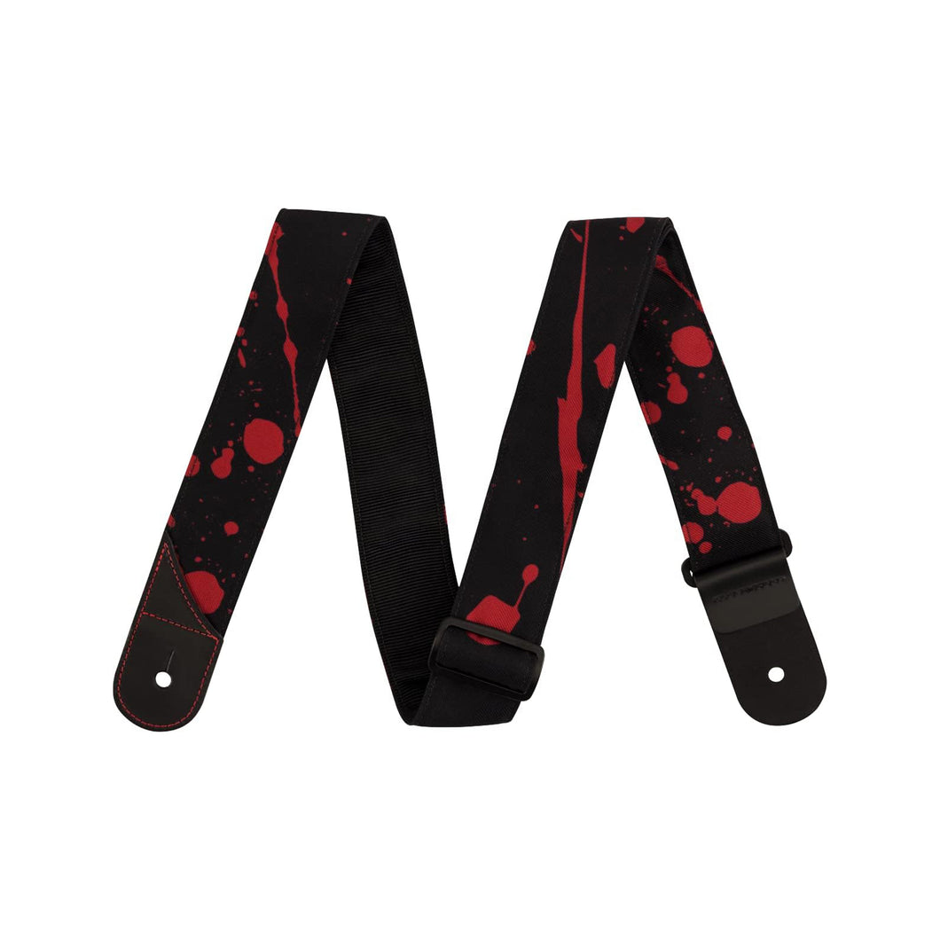 Jackson Splatter Guitar Strap, Black/Red