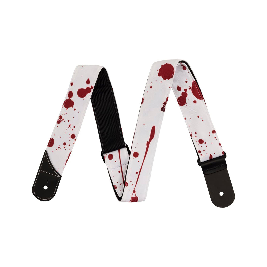 Jackson Splatter Guitar Strap, White/Red