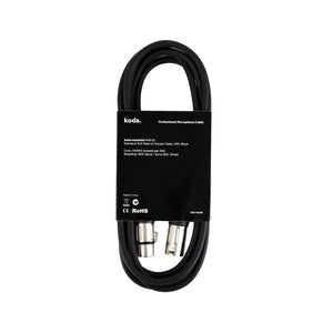 koda essential KMC10 Microphone Cable, 10ft, Black