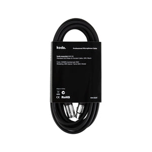 koda essential KMC20 Microphone Cable, 20ft, Black