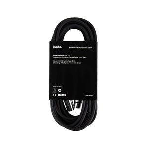 koda essential KMC25 Microphone Cable, 25ft, Black