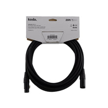 koda plus KMC20 Microphone Cable, 20ft, Black