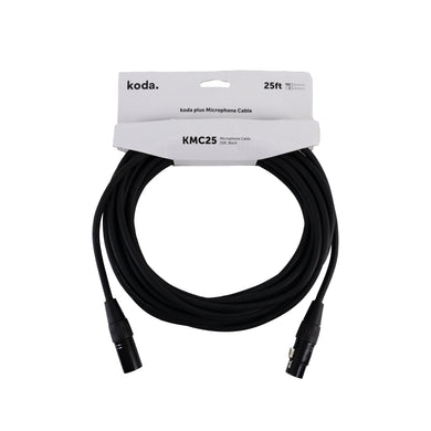 koda plus KMC25 Microphone Cable, 25ft, Black