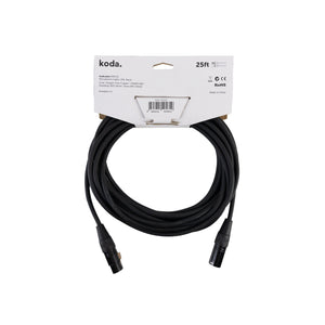 koda plus KMC25 Microphone Cable, 25ft, Black