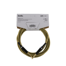 koda plus KIC10TW Straight-Straight Instrument Cable, 10ft, Vintage Tweed