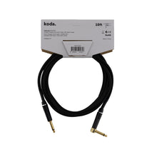 koda plus KIC10TW Straight-Angled Instrument Cable, 10ft, Black Tweed