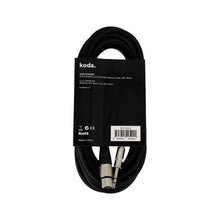 koda essential XLR (Female) to 1/4inch Microphone Cable, 20ft, Black