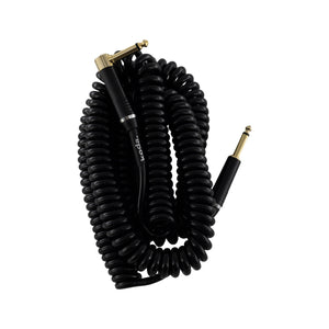koda plus Coiled Instrument Cable, 30ft, Black