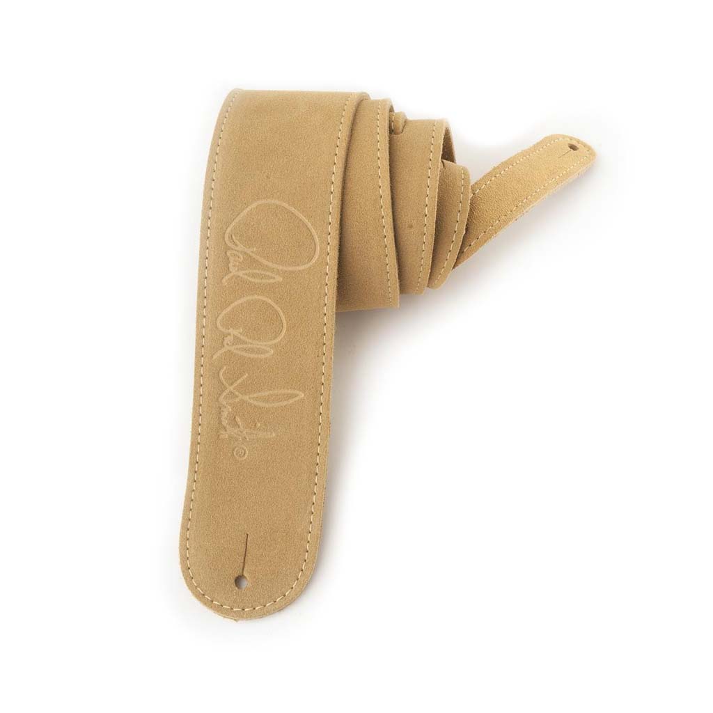 PRS Embossed Signature Suede Guitar Strap, Tan