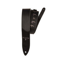 PRS Premium Leather Embroidered Birds Guitar Strap, Black