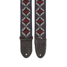 PRS Jacquard Hootenanny Style Guitar Strap, Red, White & Blue Birds